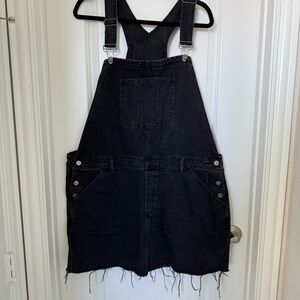 ASOS Black Denim Overall Dress